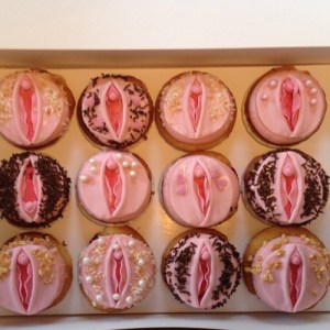 Just another bunch of pussy formed cupcakes 